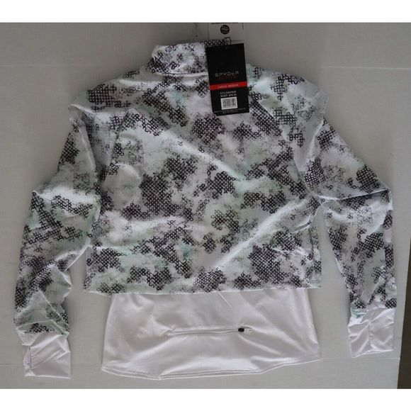 Spyder Active SP835 Women's Sz M White/Black Layered Jacket w/Thumbholes $98 - Picture 10 of 12